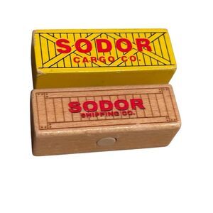 Thomas The Train Lot Of 2 Sodor Shipping Cargo Magnetic Blocks